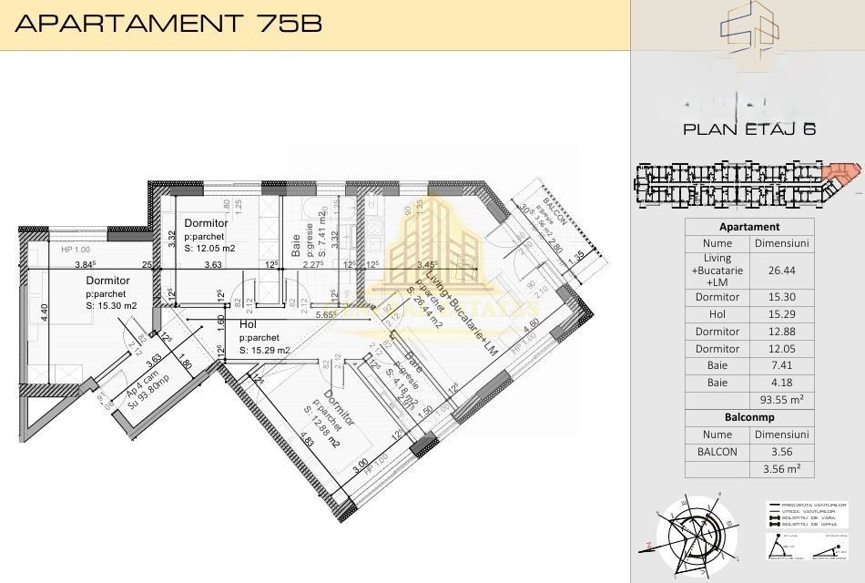 Luminos, spațios, perfect compartimentat – 4 camere Open-Space - Poză 19