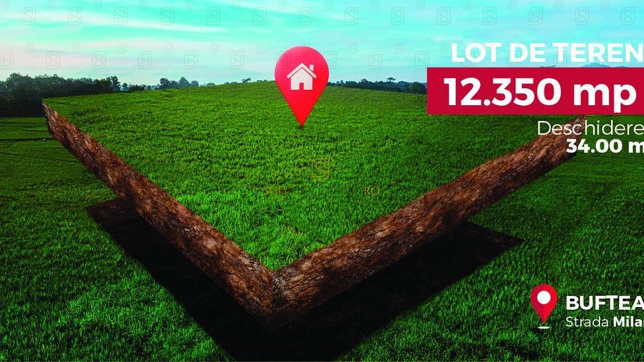 Teren 12350 mp, intravilan, amplasare de exceptie in Buftea, Ilfov - Poză 1