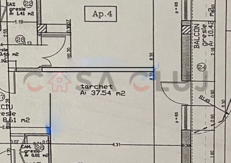 Bloc Nou, 59mp. Parcare cu Cf, Zona Campului!! - Poză 7