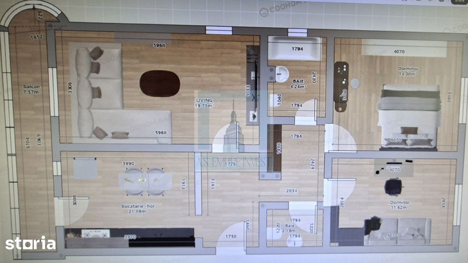 Apartament 3 Camere, decomandat, 2 bai-zona Scriitorilor - Poză 11