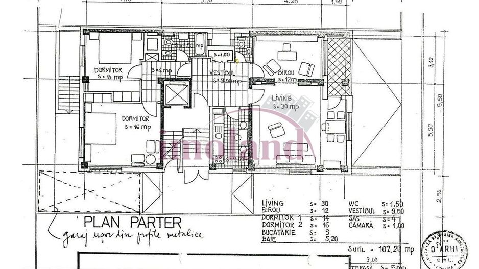 Vanzare - Parter inalt - 4 Camere - Primaverii - Schiță 7