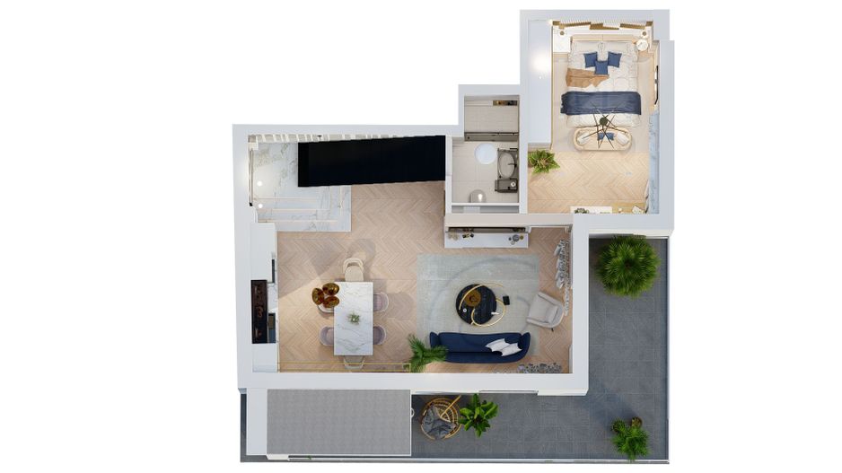 Penthouse exclusivist cu terasă generoasă și vedere spectaculoasă - Schiță 15