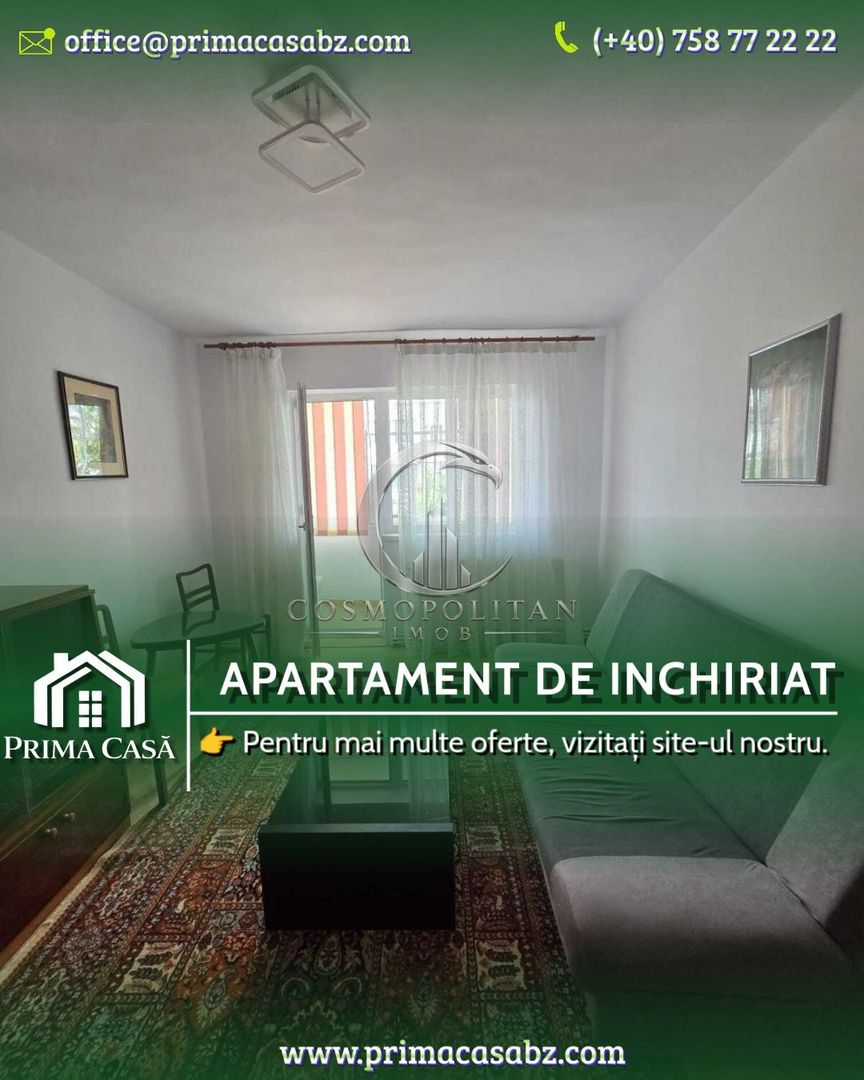 Apartament cu 2 camere de inchiriat ~ zona Crang / Democratiei ~ etaj 3din4 - Poză 1