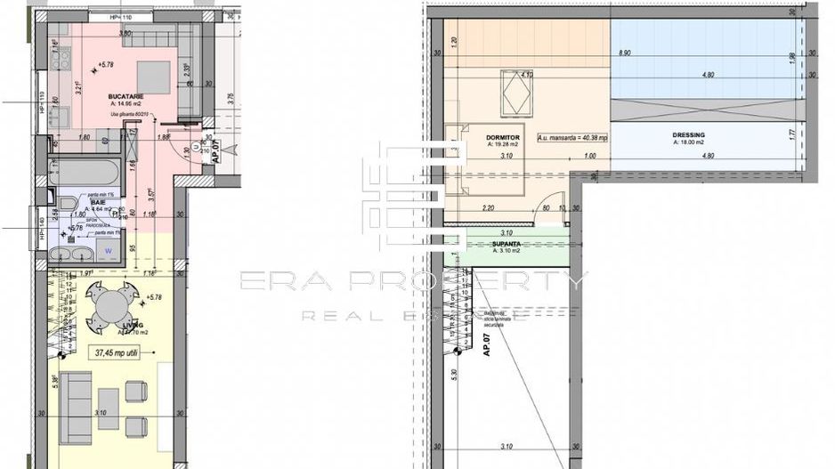 Penthouse 3 camere, intabulat - la cheie- zona Vest Sibiu - Schiță 10
