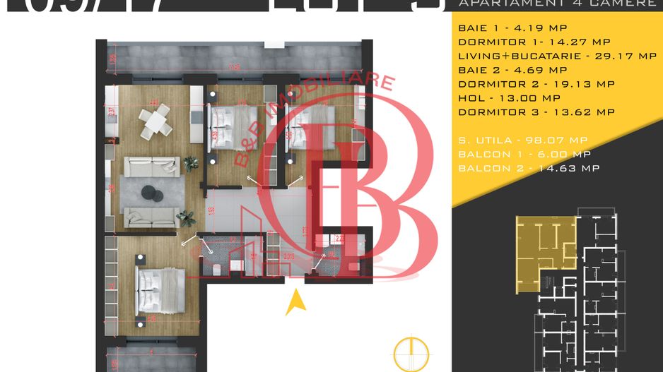 4 camere  Titan Pallady  Metrou Nicolae Teclu - Schiță 12