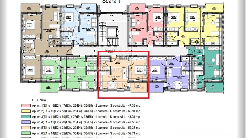 Apartament 2 camere | Bloc Nou | Etaj 1 | Str. C. Brâncoveanu - Schiță 12