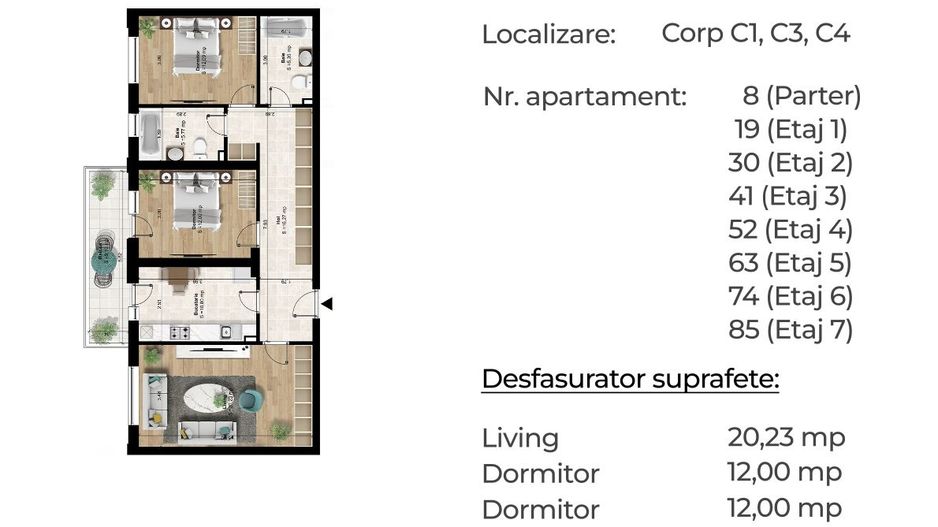 3 camere decomandat, 92 mp, spatios, aproape metrou, pret promoțional! - Poză 10