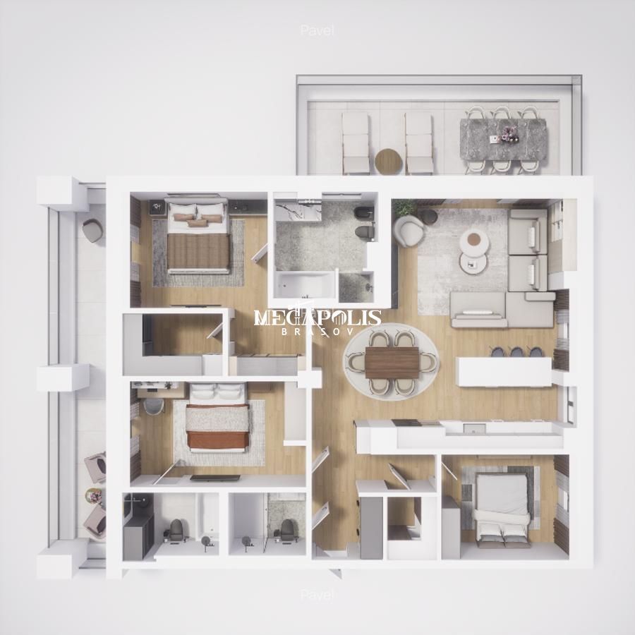 Penthouse Premium | Vedere spre munte | Braşov | 2 Parcări subterane - Poză 3