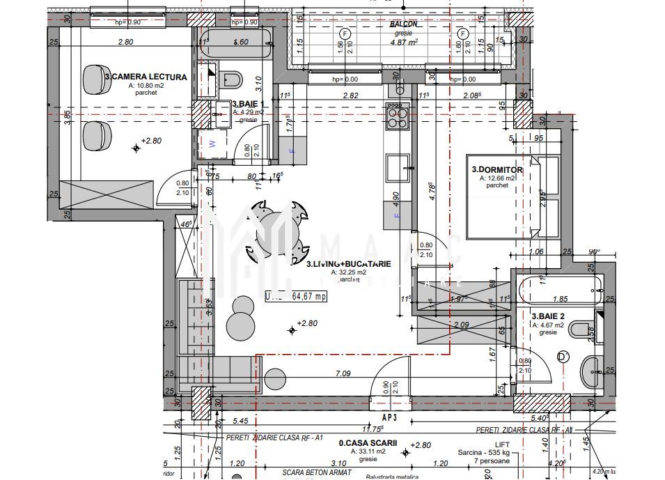 Comison 0% | Apartament 3 camere | Balcon | - Poză 4