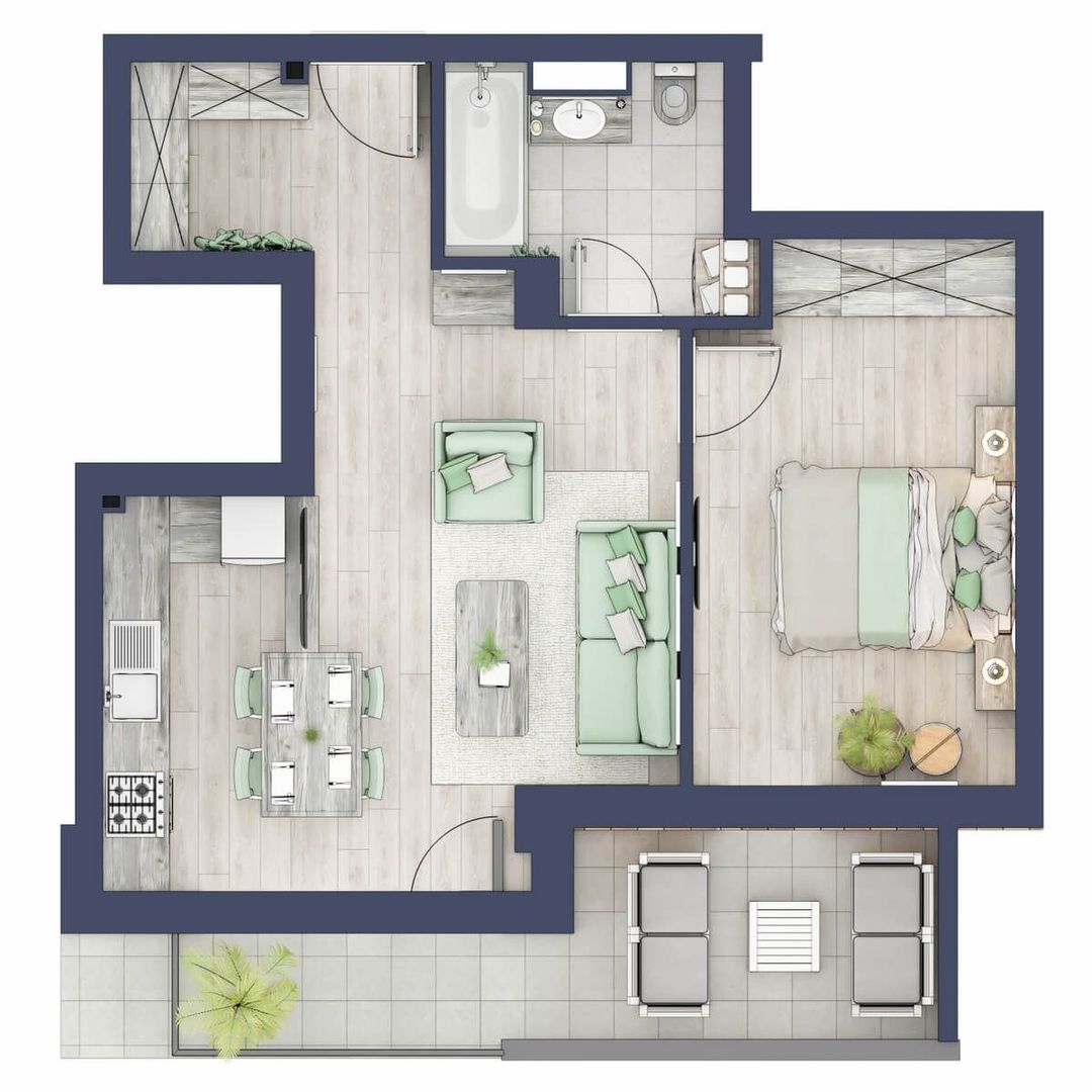 Apartament 2 camere si boxa , - Turnisor, Sibiu - Schiță 16
