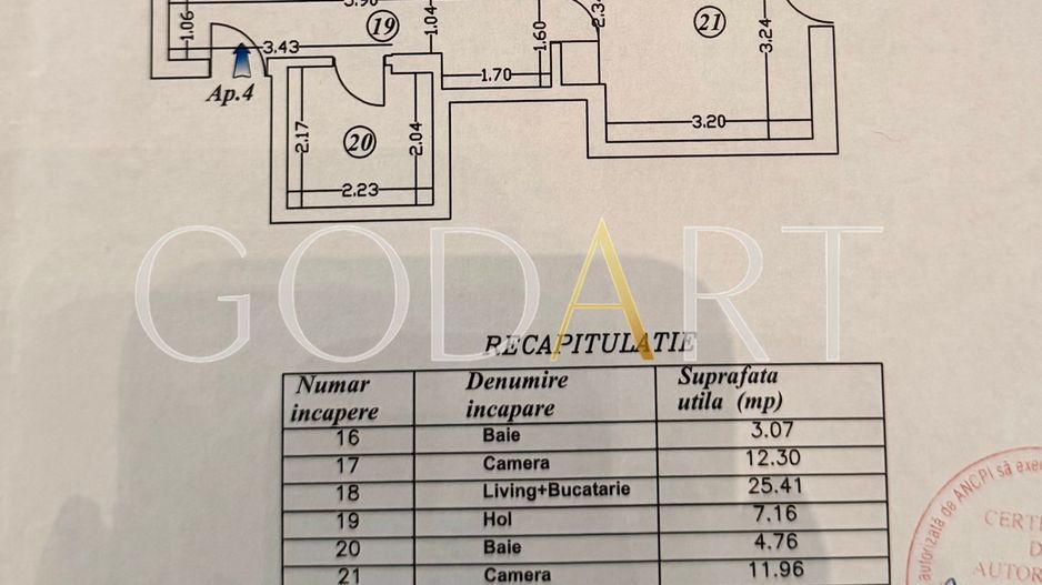 Apartament 3 camere | Curte | Mobilat Utilat LUX | Parcare - Schiță 25