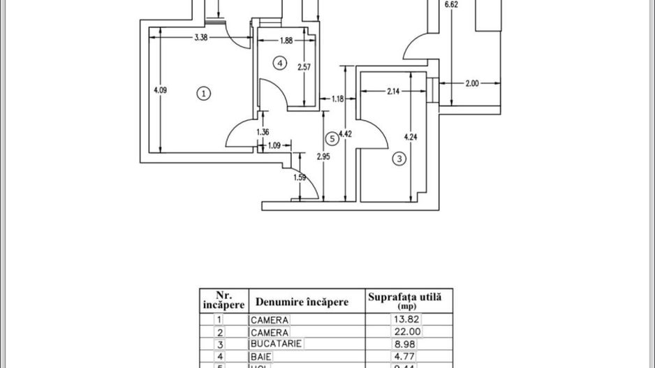 AP. 2 CAMERE CHITILIA, ACTE GATA,  BLOC NOU, LOC PARCARE, COMISION 0% - Schiță 16