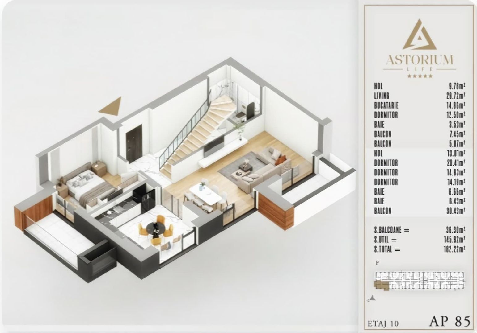 DUPLEX 5CAM. IN PROIECTUL ASTORIUM LIFE / IZOLATIE VATA BAZALTICA! - Poză 3