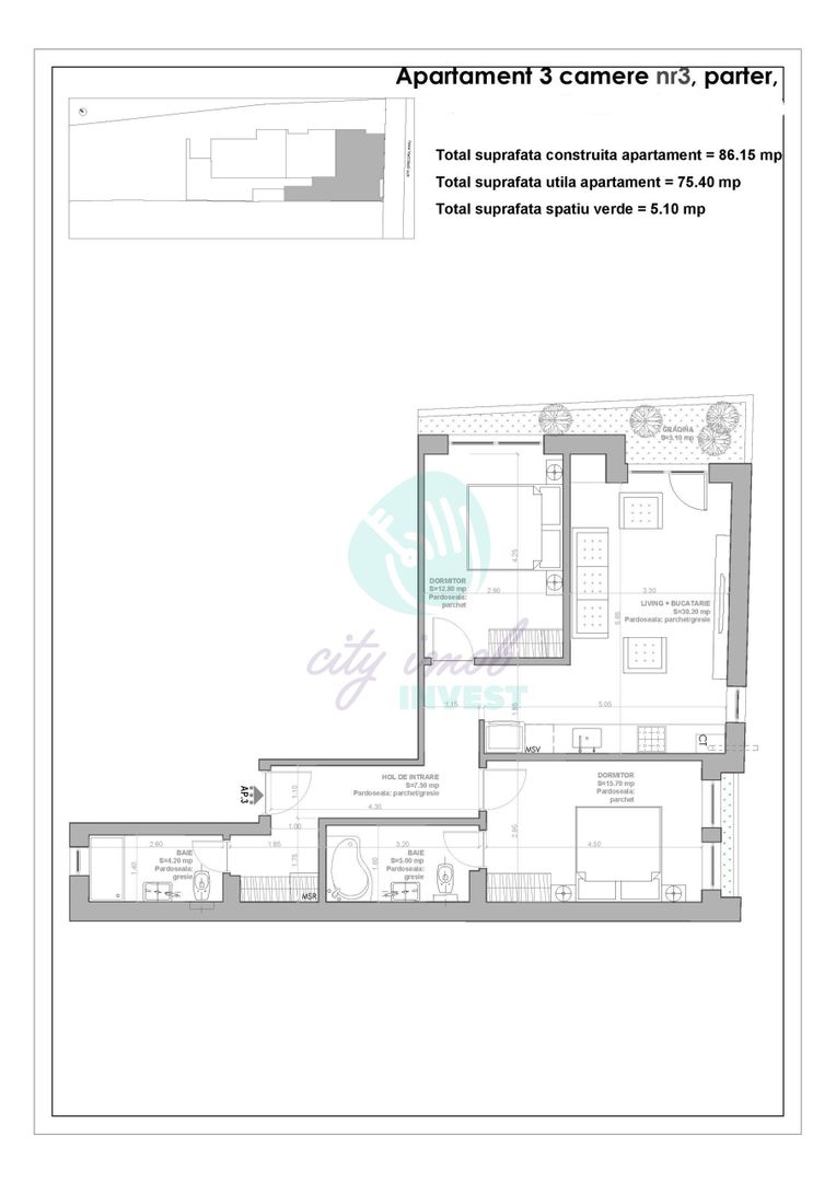 3 camere luminoase BLOC BOUTIQUE - Poză 1