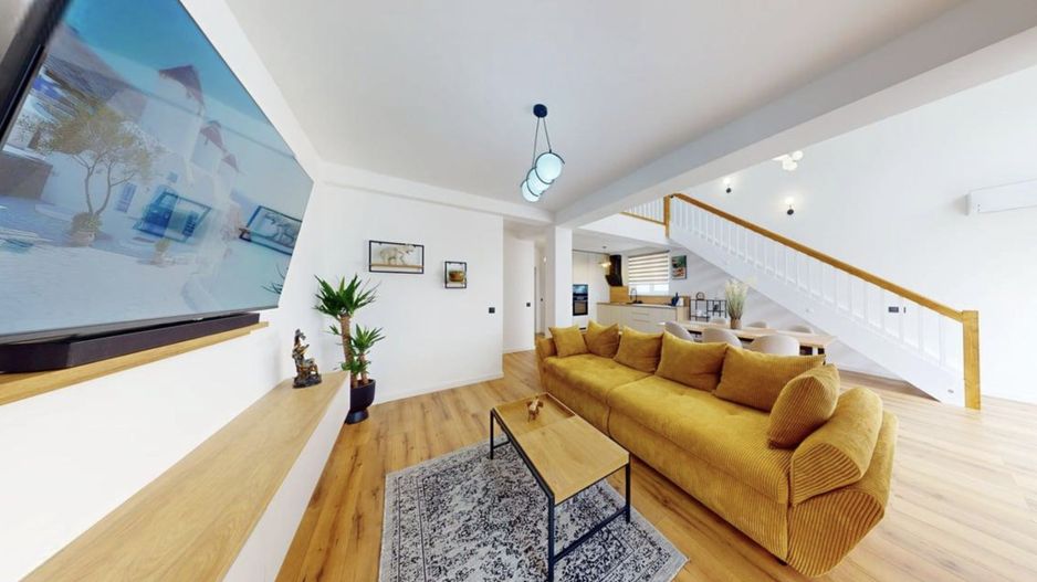 Penthouse de vanzare in Sibiu, pe 2 niveluri, mobilat si utilat modern - Poză 13
