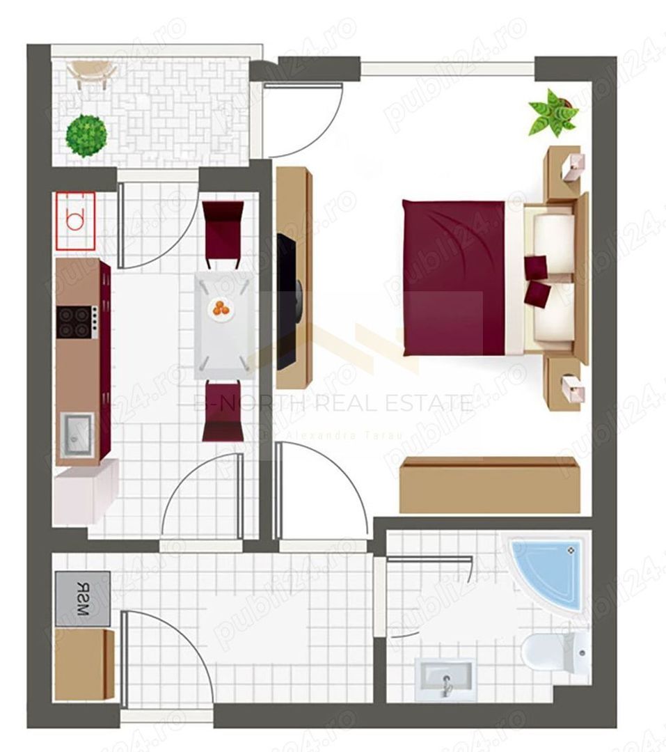 Garsonieră de închiriat Berceni | 35 mp | Drumul Binelui | Bloc nou 2023 - Poză 9