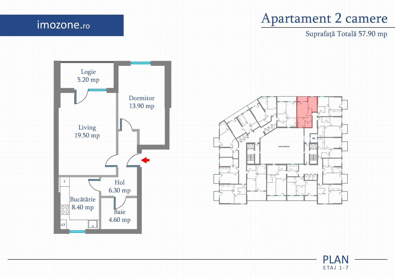 Apartament 2 Camere | 57.9 mp | Bloc Nou | Metrou Pacii / Preciziei | Militari - Poză 10