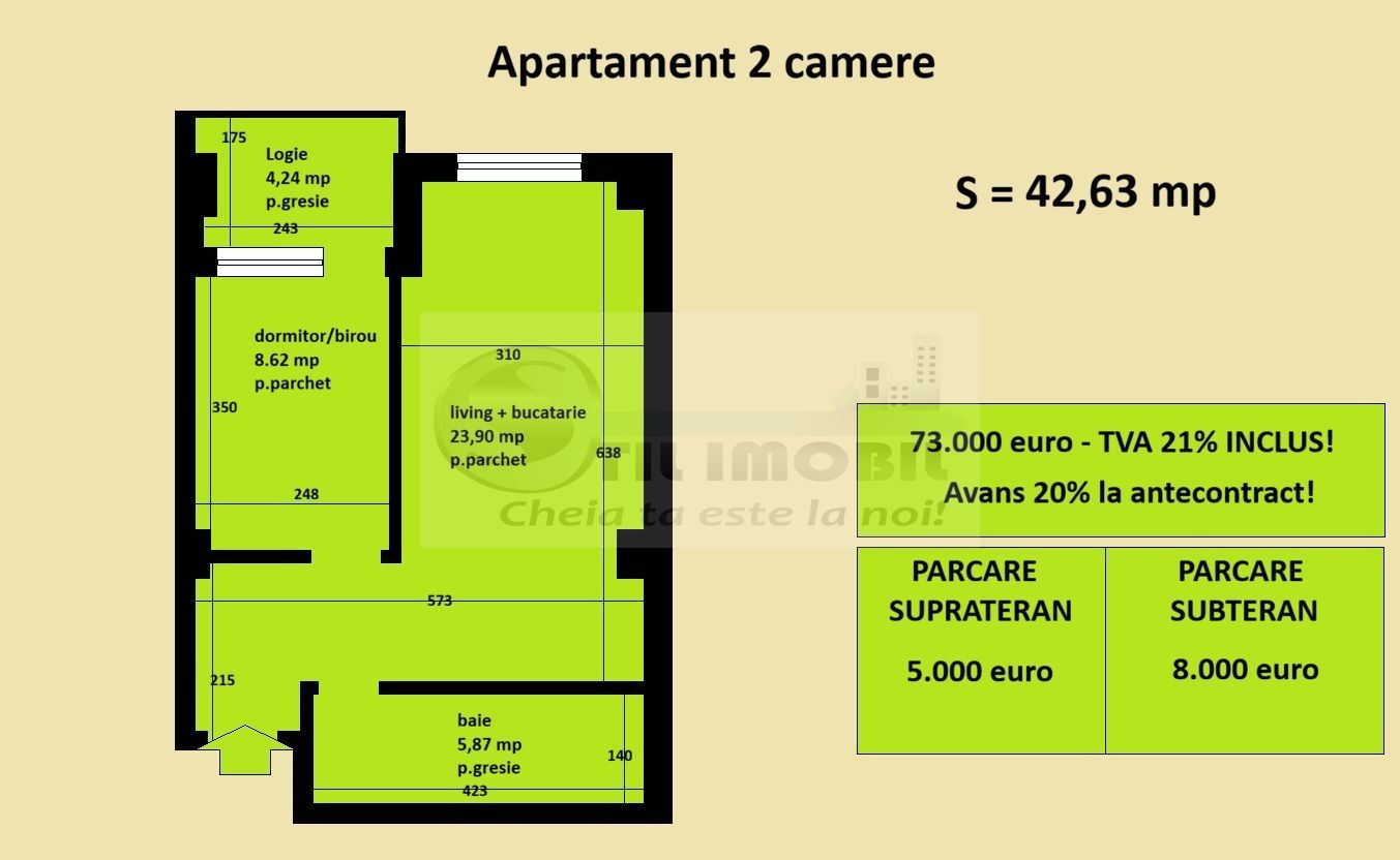 Apartament 2 camere Cug Valea Adanca, bloc nou, cartier rezidential - Poză 2