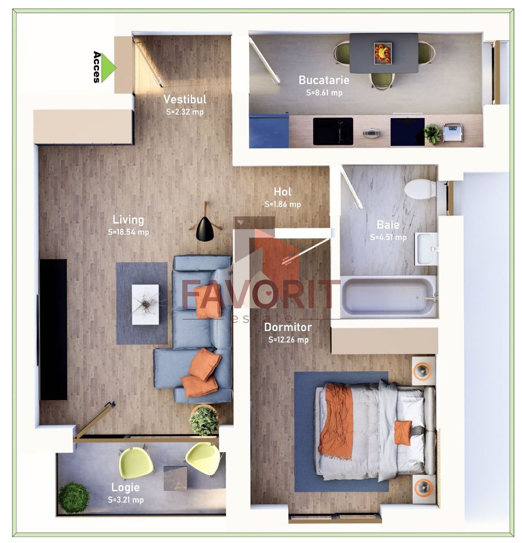 Apartamente noi 2 și 3 Camere | Finalizate | Loc de parcare inclus - Schiță 8