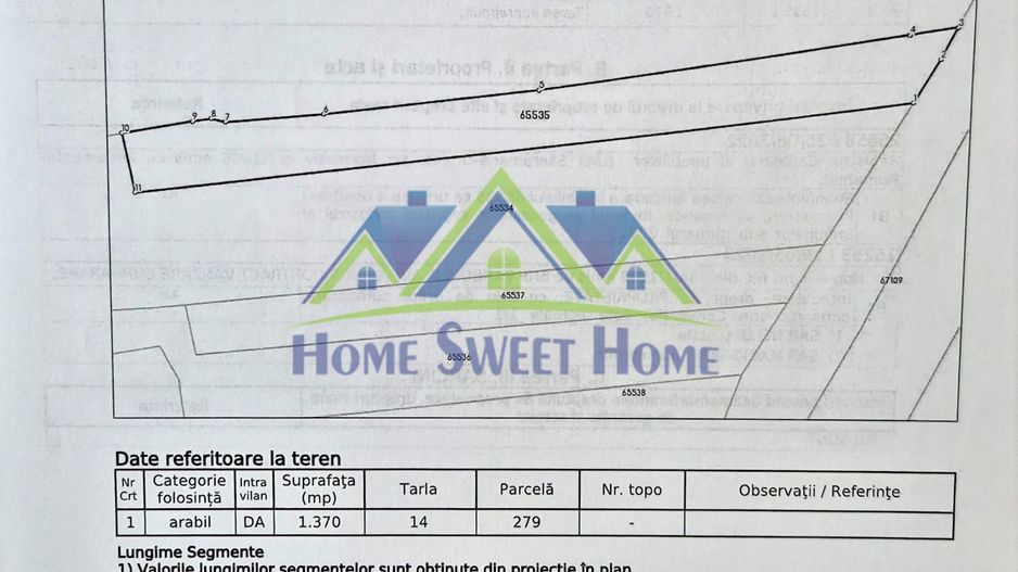 Teren intravilan 1.370 mp – Subcetate, – 10.900 euro neg., - Poză 2