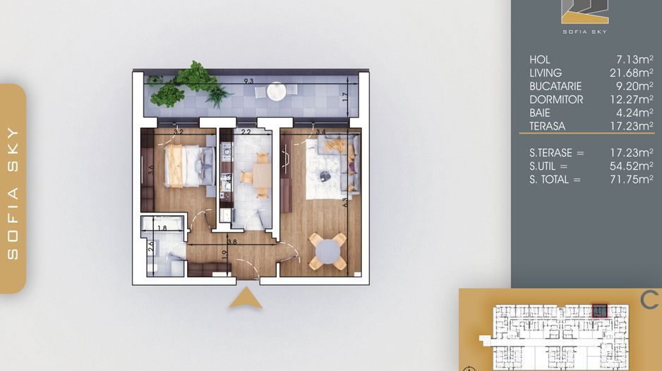 Apartament 2 camere decomandat  Titan Pallady  700 m Metrou Nicolae Teclu - Schiță 5