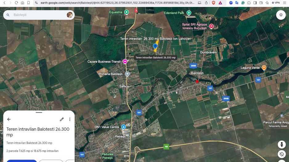 Teren intravilan 26.300 mp Saftica Balotesti-  PUZ în lucru - Poză 11