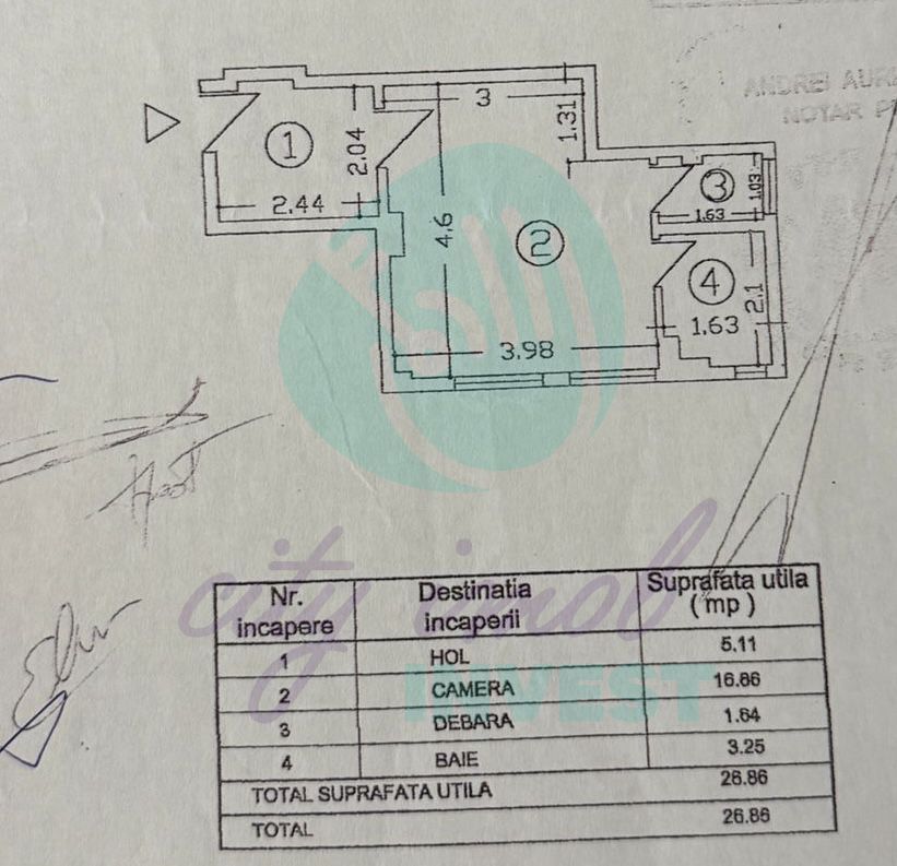 Garsoniera de închiriat  lângă Parcul Izvor | Centrala Proprie - Poză 4