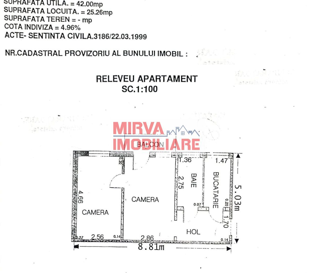 Apartament 2 camere, zona Nord – Polux | Etaj 2 - Schiță 13