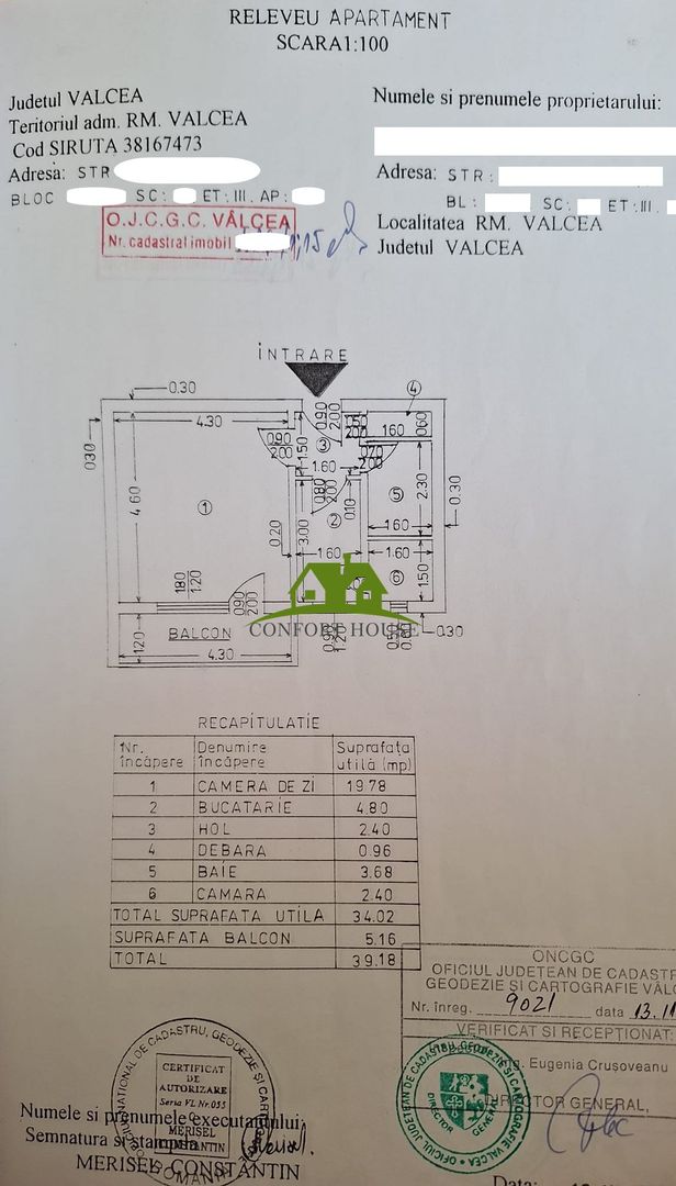 Garsoniera mare la cheie-Confort 1/Decomandata -Et.3/4 Nord-Rm.VL - Poză 17