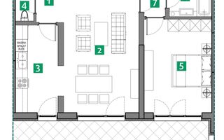 Apartament cu 2 camere și terasă, Sisești - Schiță 8