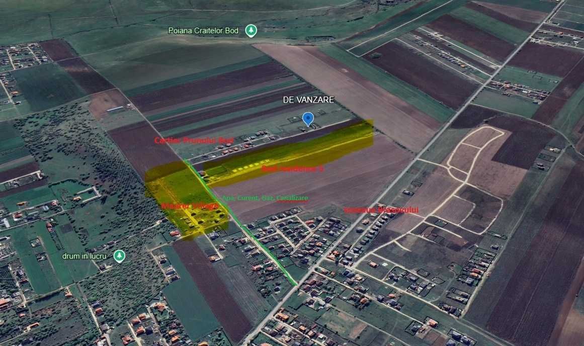 Teren intravilan 900mp intrare in Bod dinspre Sanpetru - Poză 3