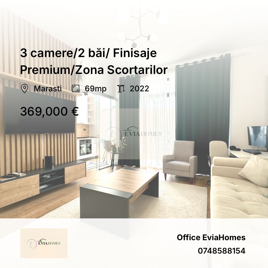 3 camere/2 băi/ Finisaje Premium/Zona Scortarilor - Poză 1