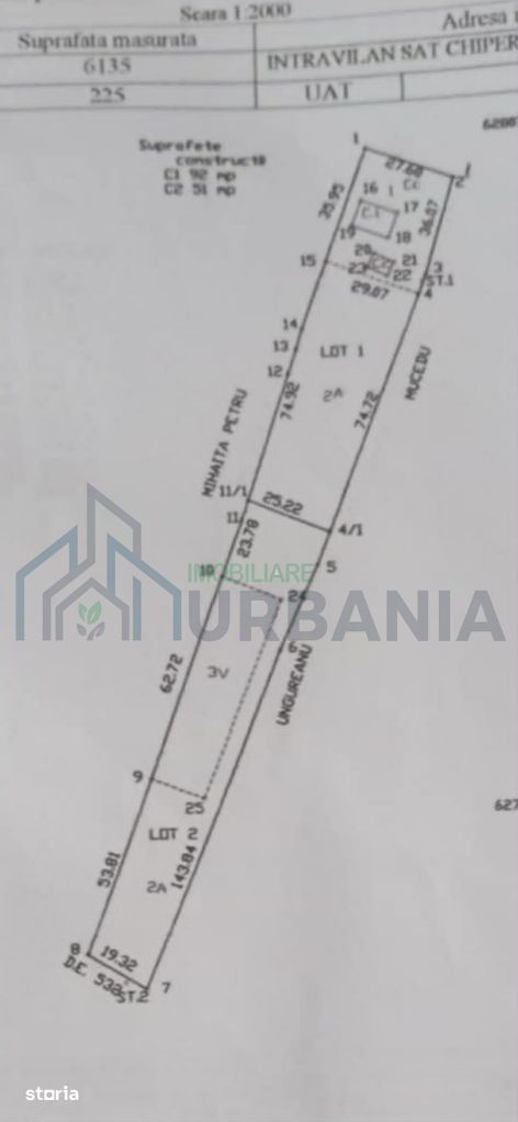 Teren intravilan în satul Chiperești, Iași – 3.067 mp, deschidere 19 m, utilități la limită - Poză 2