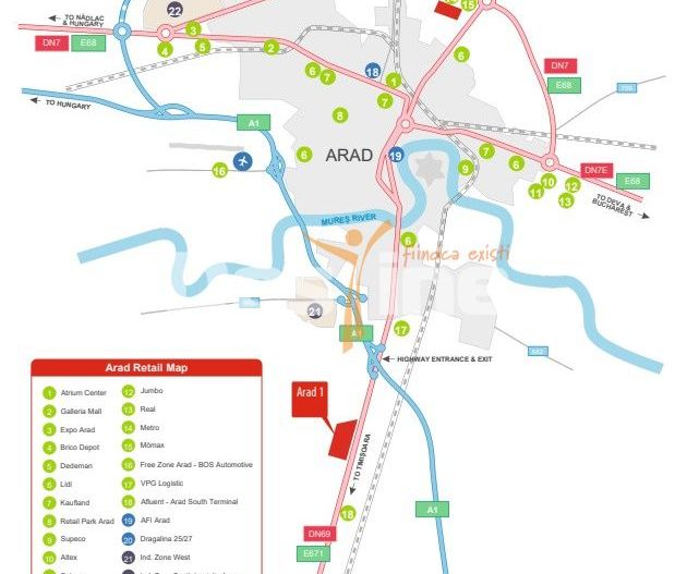Teren intravilan I Arad I Deschidere 1.141 ml la DN69 - Poză 4