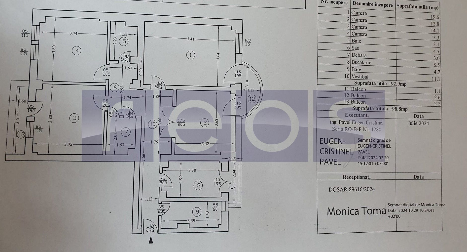 VANZARE APARTAMENT 4 CAMERE DUBLU VEDERE ULTRACENTRAL UNIRII - Poză 19