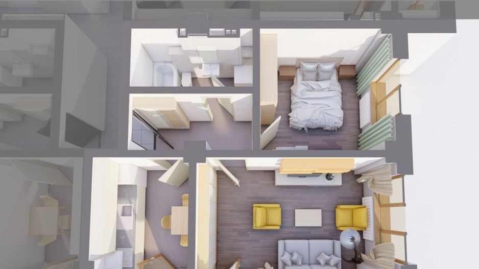 APARTAMENT NOU - 2 camere, BLOC NOU - zona CARTIER; - Poză 2