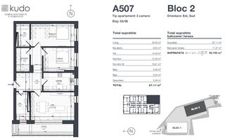 Apartament cu 3 camere Complex Kudo by Kasper Development - Schiță 15