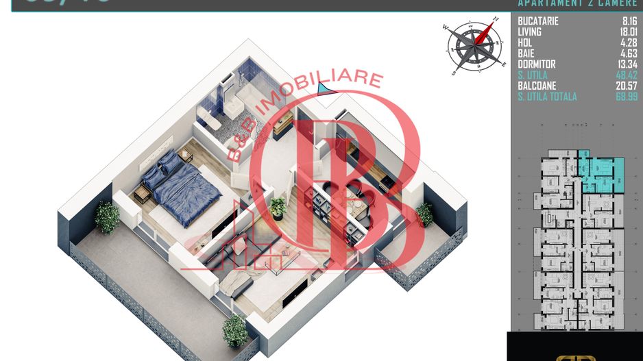 Apartament 2 camere Titan Pallady Metrou Nicolae Teclu - Schiță 1