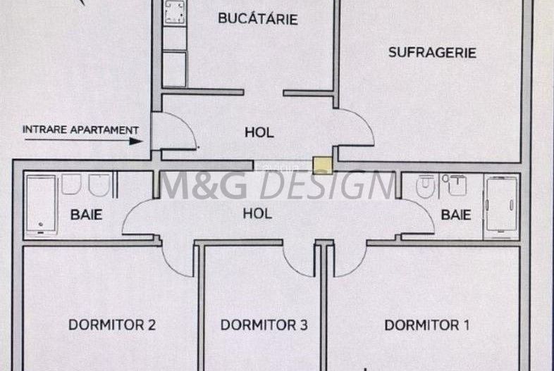 Apartament 4 camere  zona Sagului - Schiță 1