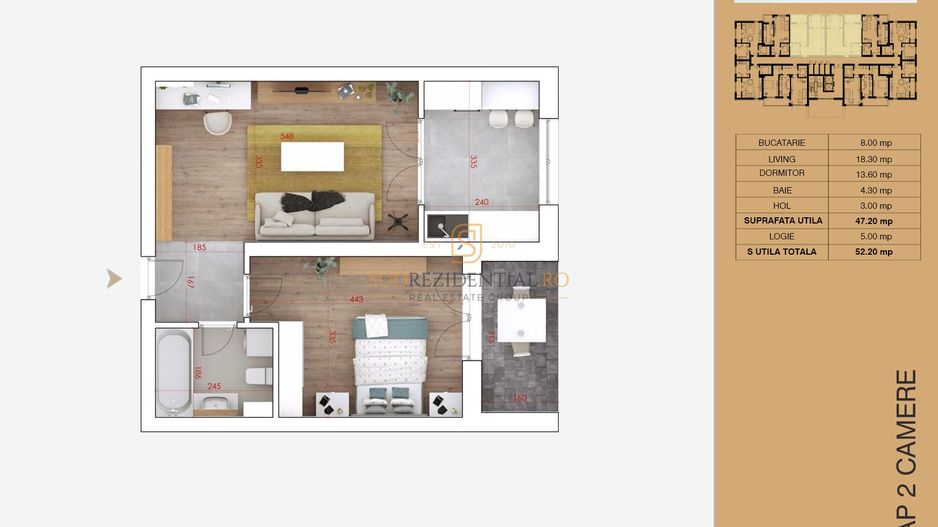 Apartament 2 camere, imobil nou, acces rapid metrou Aparatorii Patriei - Schiță 10