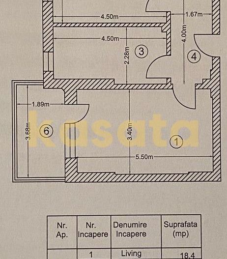 2 Camere 🏡 | Loc de parcare disponibil | Decomandat | Etaj 5/10 🏢 - Schiță 10