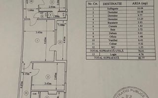 Apartament 4 camere bloc anvelopat Apusului, Pacii, Militari - Schiță 3