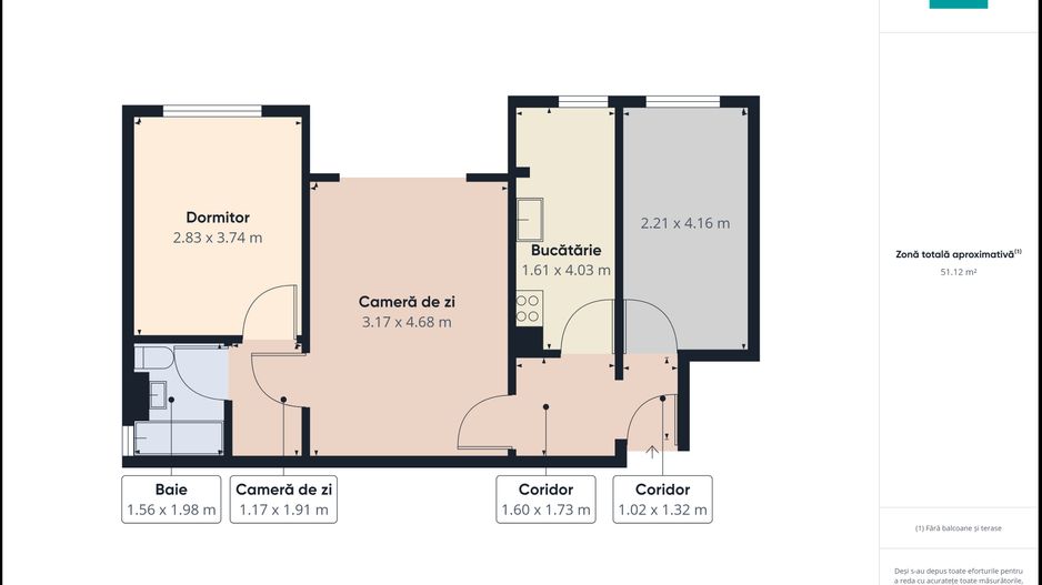 Apartament cu 3 camere Vlaicu- Lebăda - Poză 7