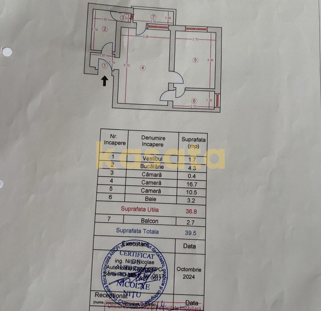 2 camere Floreasca | Renovare Completa - Schiță 6