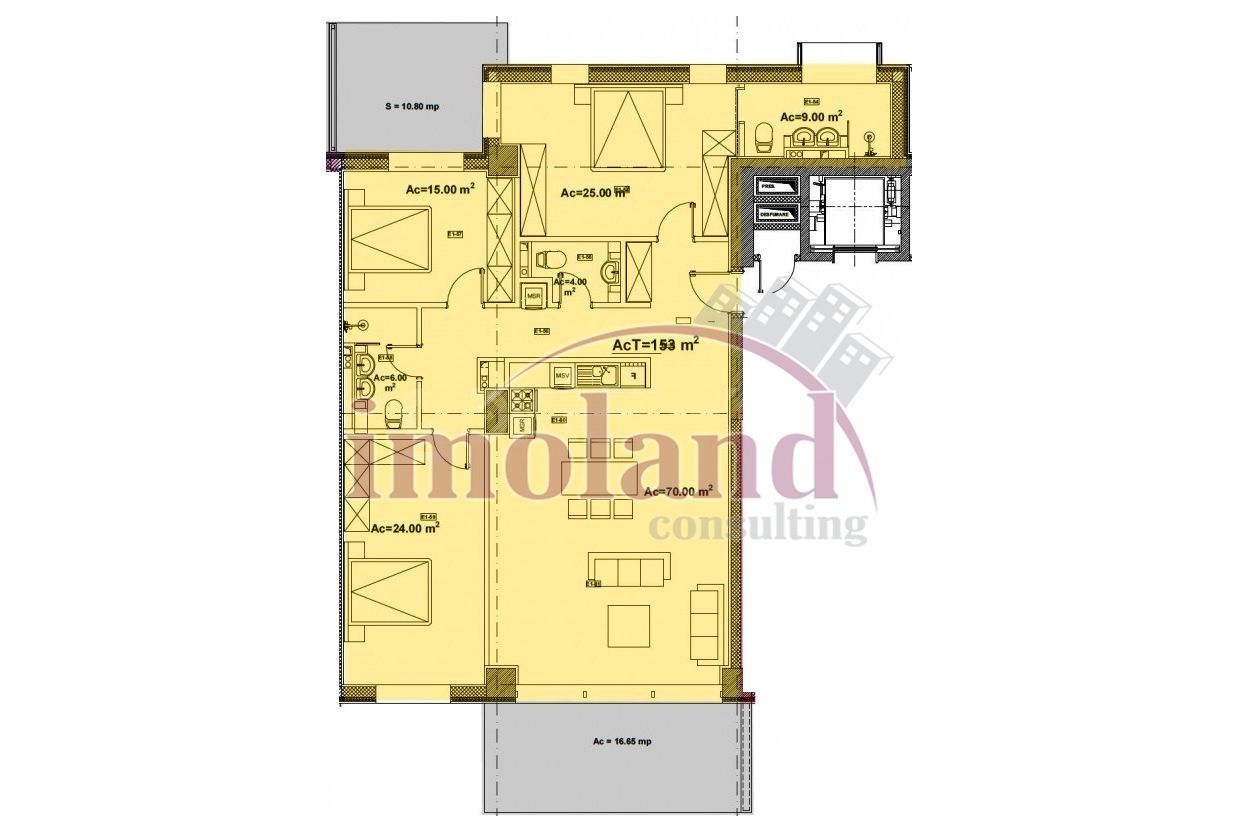 Lacul Floreasca - apartament - 4 camere - vanzare - Schiță 11