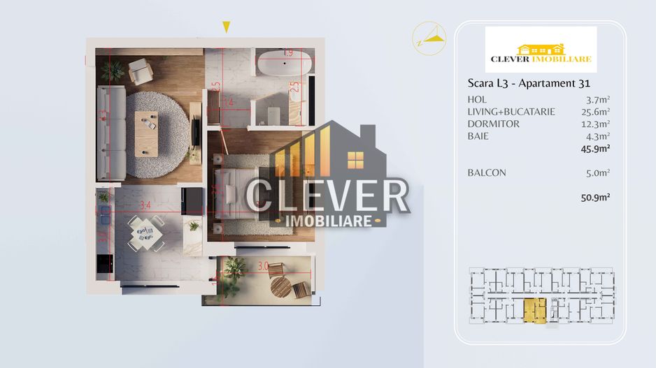 Apartament 2 camere Mobilat Utilat Theodor Pallady - Poză 11