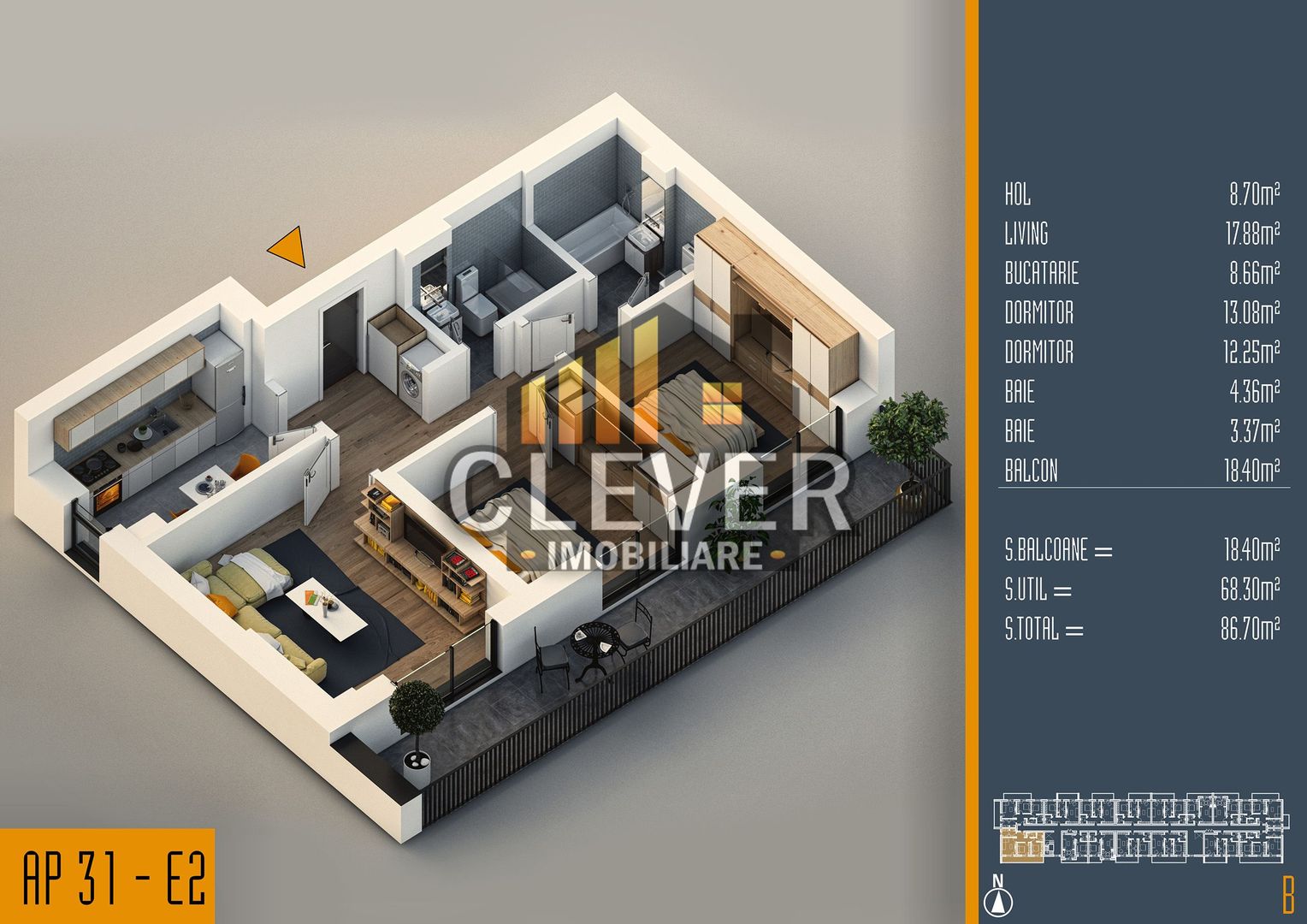 Apartament 3 camere cu Terasa Theodor Pallady Sector 3 - Poză 2