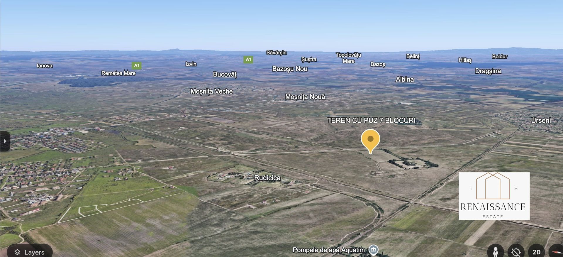 Giroc Teren 10.000mp cu PUZ in lucru | Destinatie - 7 Blocuri P+2+R - Poză 1