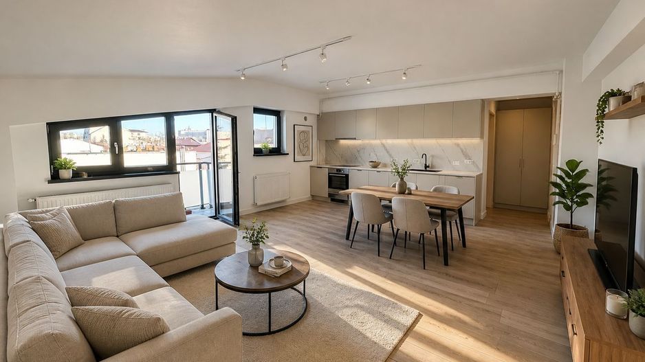 Apartament 3 camere nemobilat,nelocuit bloc nou + loc parcare - Poză 1