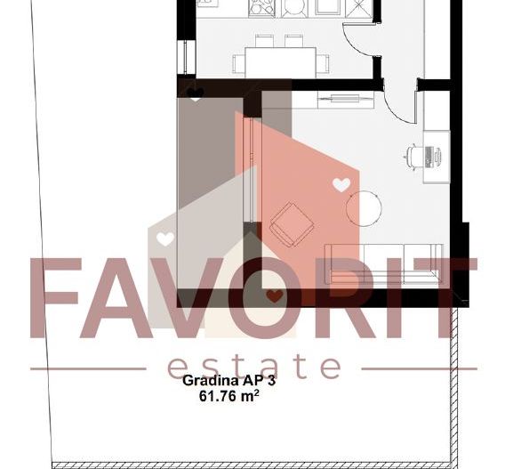 Gradina proprie de 62 mp. Decomandat. 40 mp utili - Poză 9